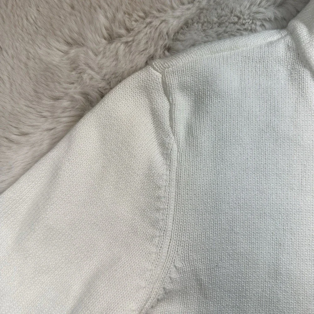 Lauren Ralph Lauren Women's Large‎ White Full Button Cardigan Sweater Casual